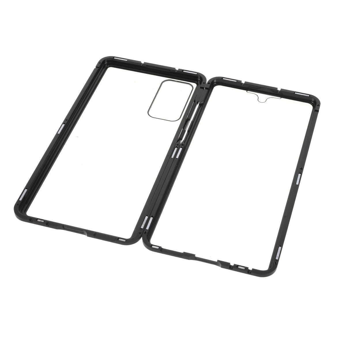 For Samsung Galaxy S20 FE 4G/5G/S20 Lite/S20 FE 2022 Double-sided Tempered Glass + Magnetic Metal Frame Phone Case