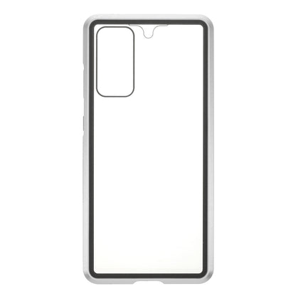 For Samsung Galaxy S20 FE 4G/5G/S20 Lite/S20 FE 2022 Double-sided Tempered Glass + Magnetic Metal Frame Phone Case