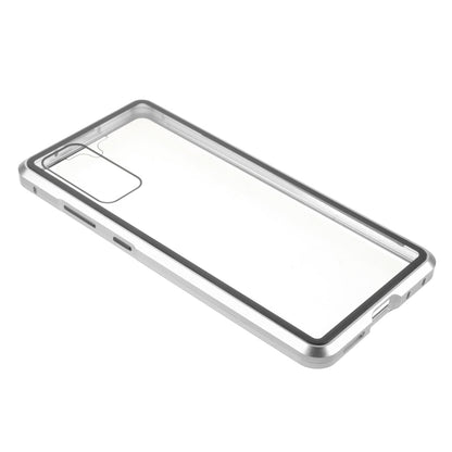 For Samsung Galaxy S20 FE 4G/5G/S20 Lite/S20 FE 2022 Double-sided Tempered Glass + Magnetic Metal Frame Phone Case