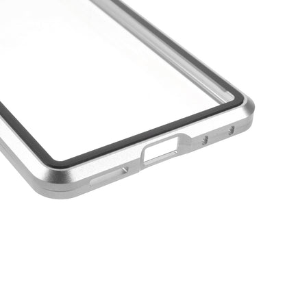 For Samsung Galaxy S20 FE 4G/5G/S20 Lite/S20 FE 2022 Double-sided Tempered Glass + Magnetic Metal Frame Phone Case