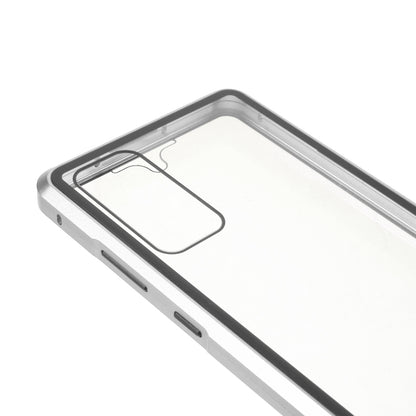 For Samsung Galaxy S20 FE 4G/5G/S20 Lite/S20 FE 2022 Double-sided Tempered Glass + Magnetic Metal Frame Phone Case