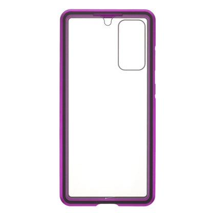 For Samsung Galaxy S20 FE 4G/5G/S20 Lite/S20 FE 2022 Double-sided Tempered Glass + Magnetic Metal Frame Phone Case