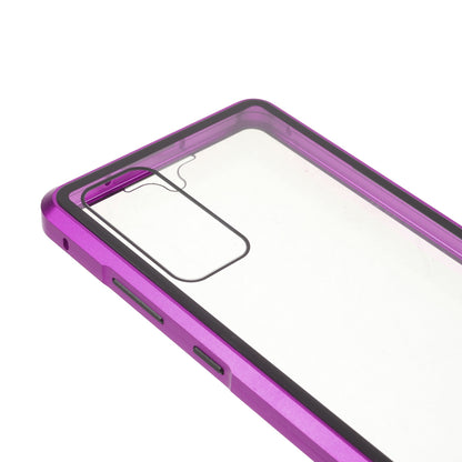 For Samsung Galaxy S20 FE 4G/5G/S20 Lite/S20 FE 2022 Double-sided Tempered Glass + Magnetic Metal Frame Phone Case