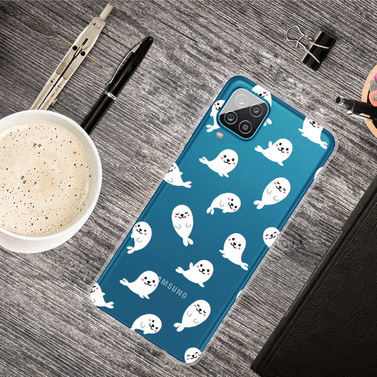 For Samsung Galaxy A12 Pattern Printing TPU Phone Protective Cover
