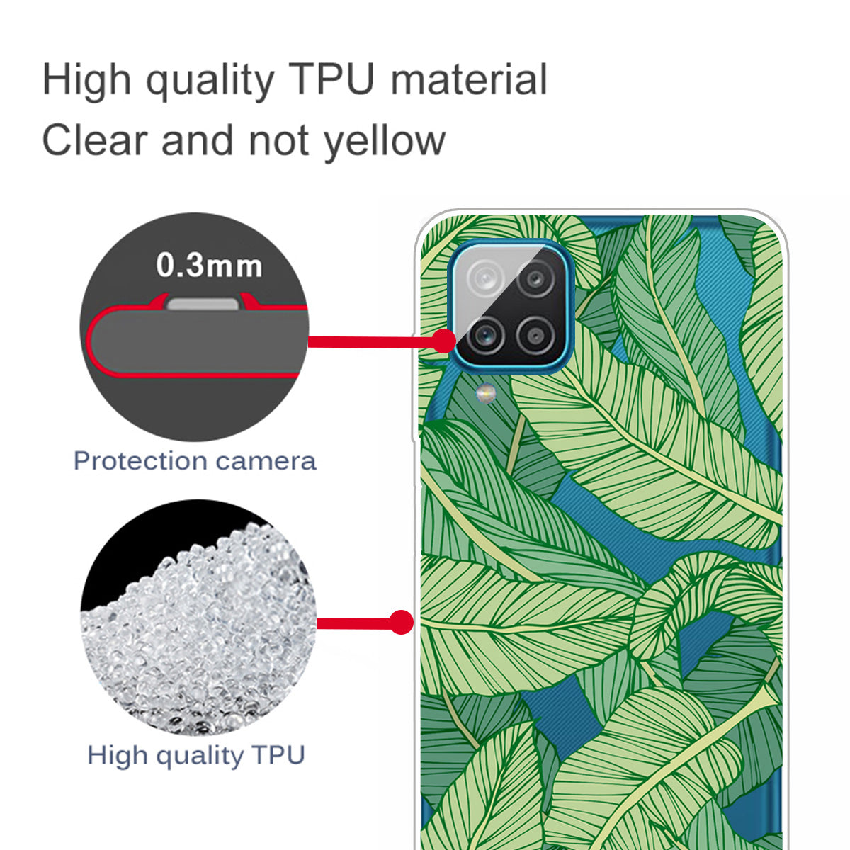 For Samsung Galaxy A12 Pattern Printing TPU Phone Protective Cover