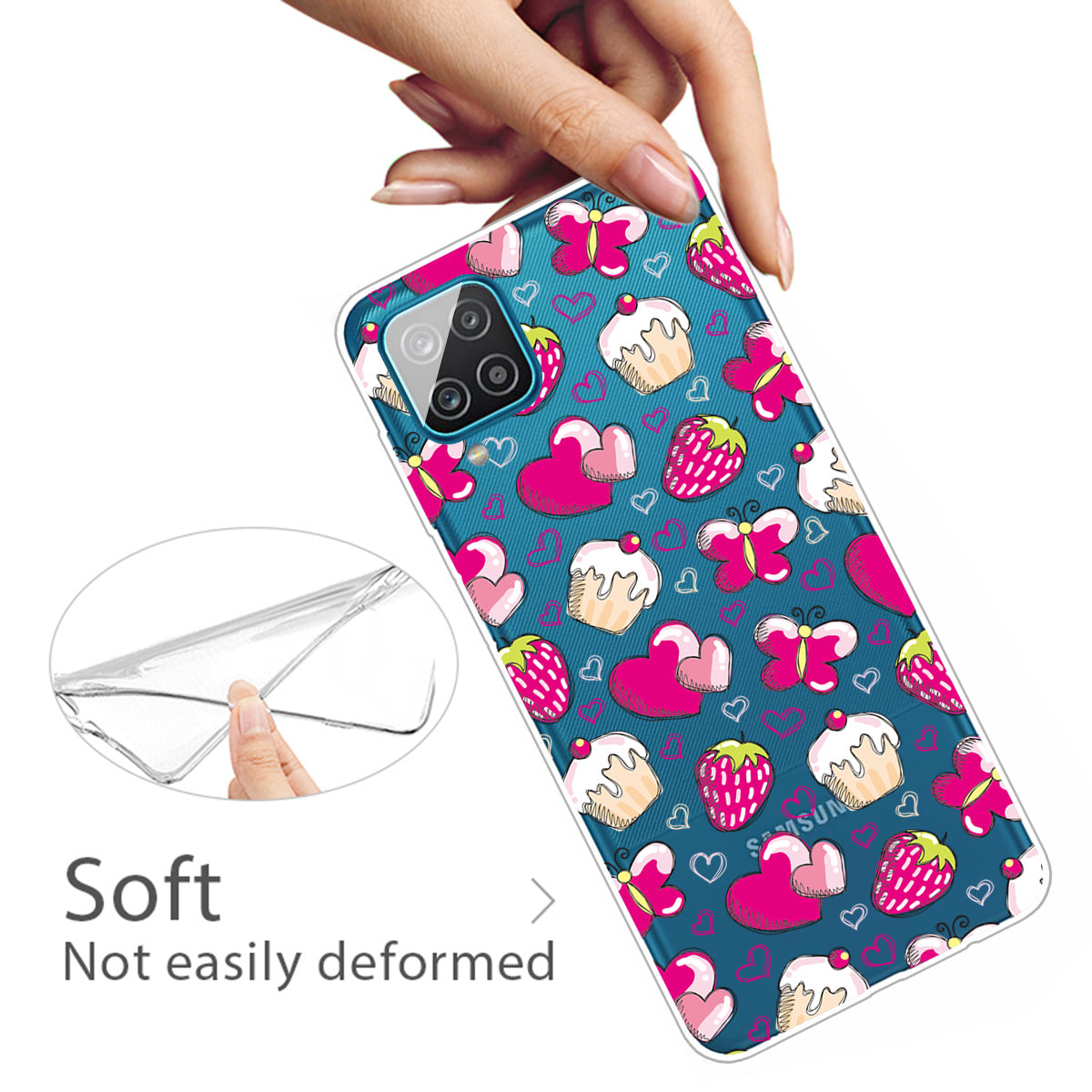 For Samsung Galaxy A12 Pattern Printing TPU Phone Protective Cover
