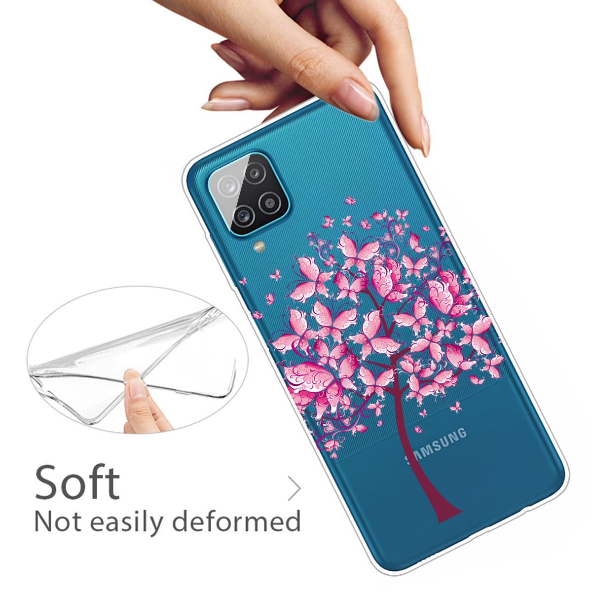 For Samsung Galaxy A12 Pattern Printing TPU Phone Protective Cover