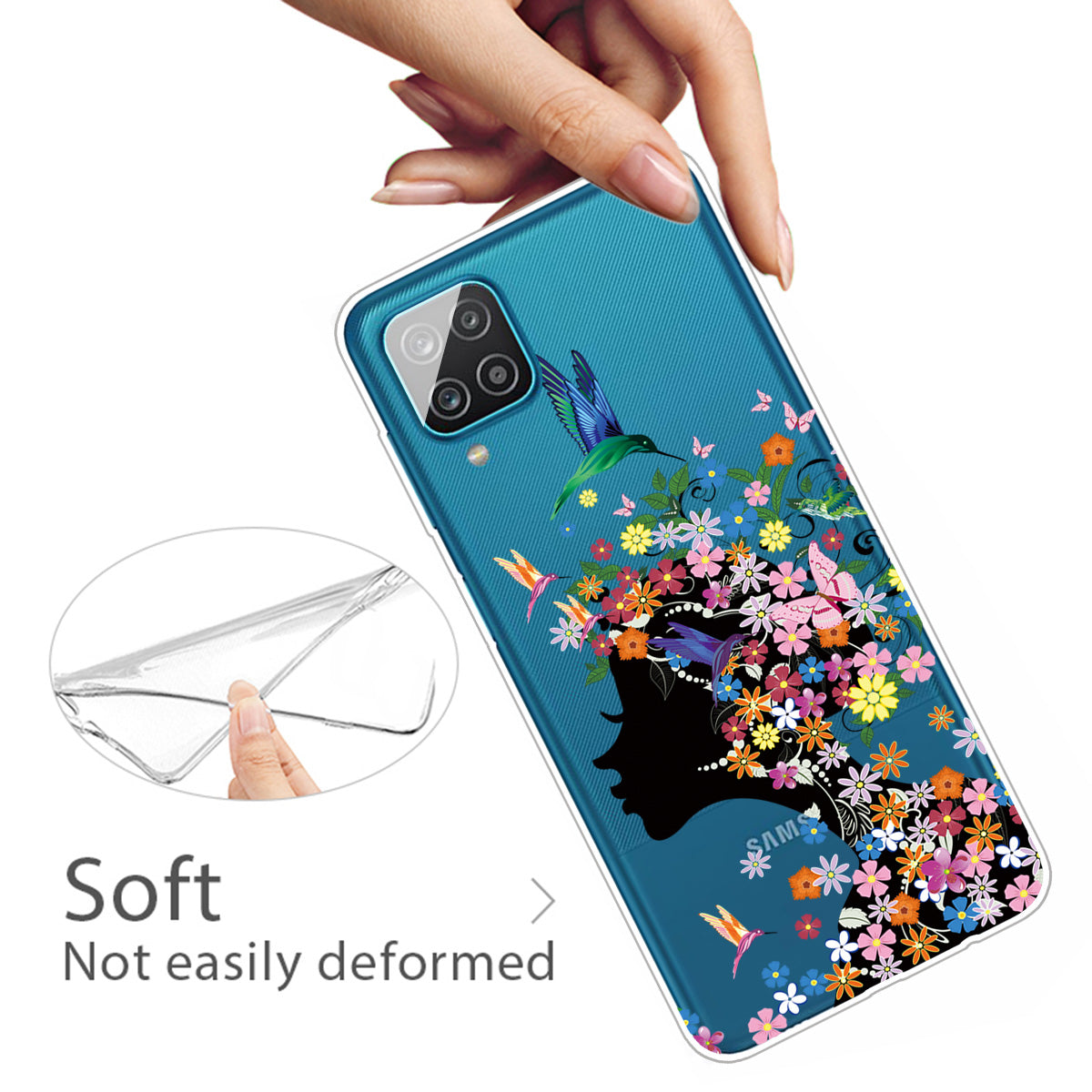 For Samsung Galaxy A12 Pattern Printing TPU Phone Protective Cover