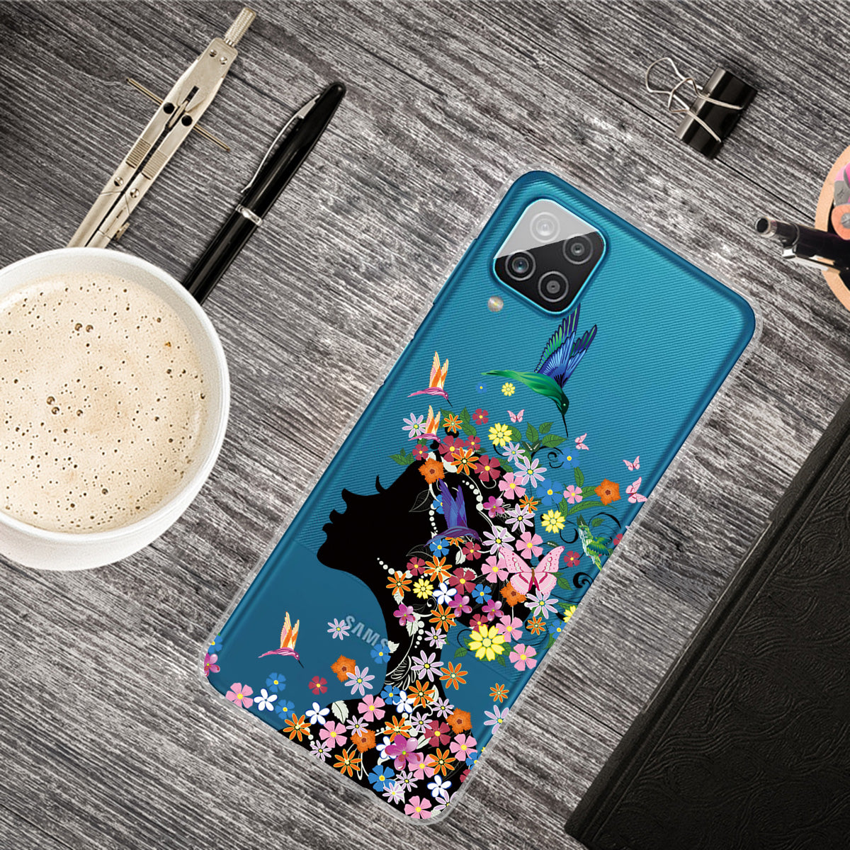 For Samsung Galaxy A12 Pattern Printing TPU Phone Protective Cover