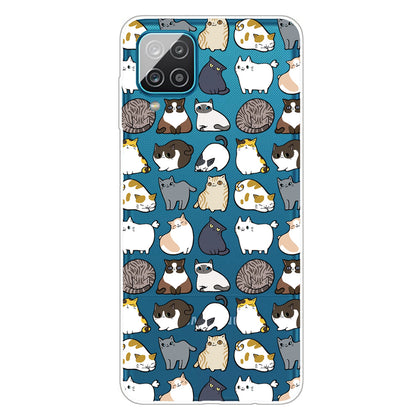 For Samsung Galaxy A12 Pattern Printing TPU Phone Protective Cover