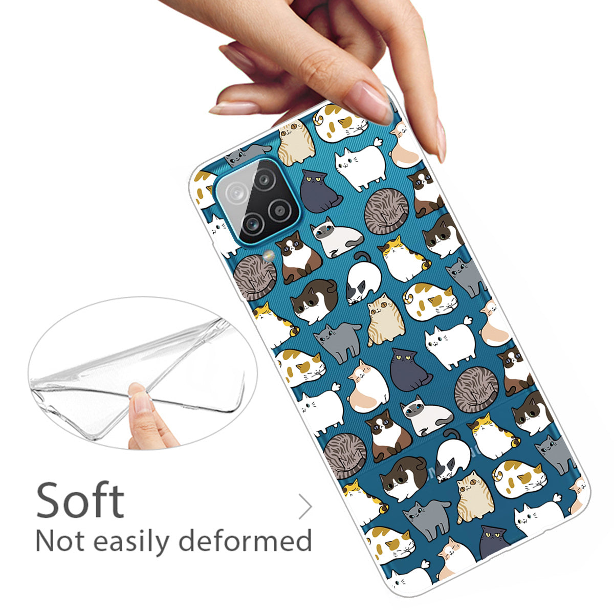 For Samsung Galaxy A12 Pattern Printing TPU Phone Protective Cover