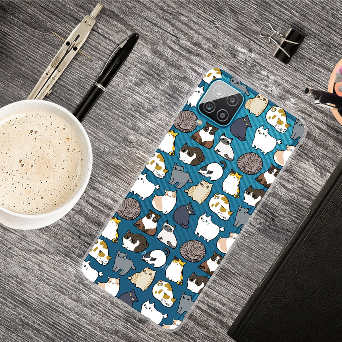 For Samsung Galaxy A12 Pattern Printing TPU Phone Protective Cover