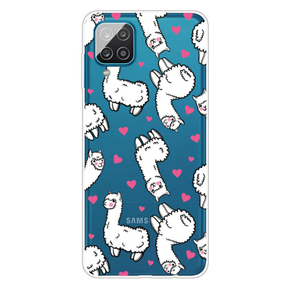 For Samsung Galaxy A12 Pattern Printing TPU Phone Protective Cover