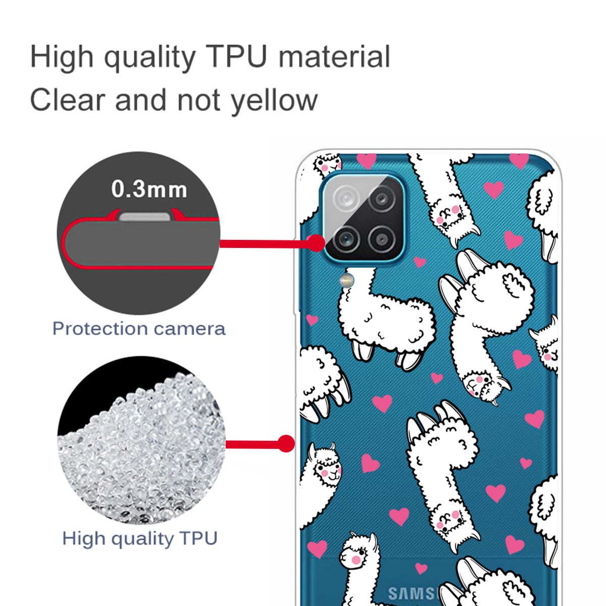 For Samsung Galaxy A12 Pattern Printing TPU Phone Protective Cover