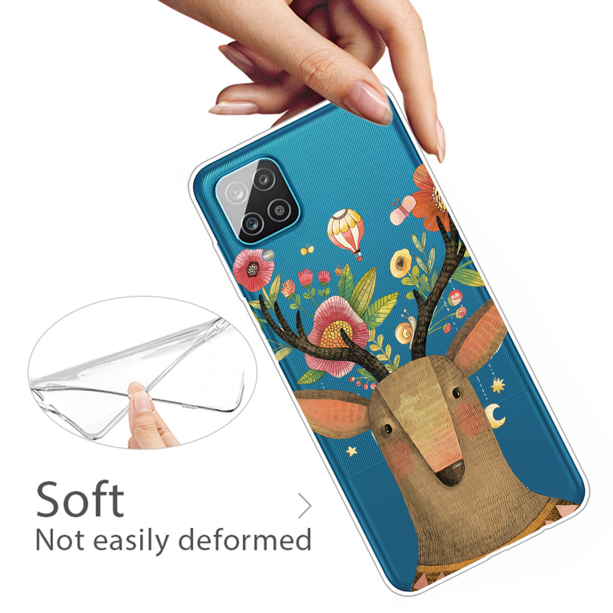 For Samsung Galaxy A12 Pattern Printing TPU Phone Protective Cover