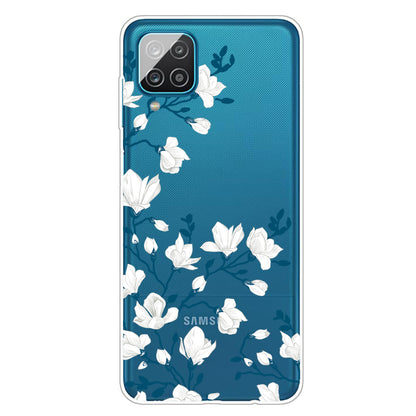 For Samsung Galaxy A12 Pattern Printing TPU Phone Protective Cover