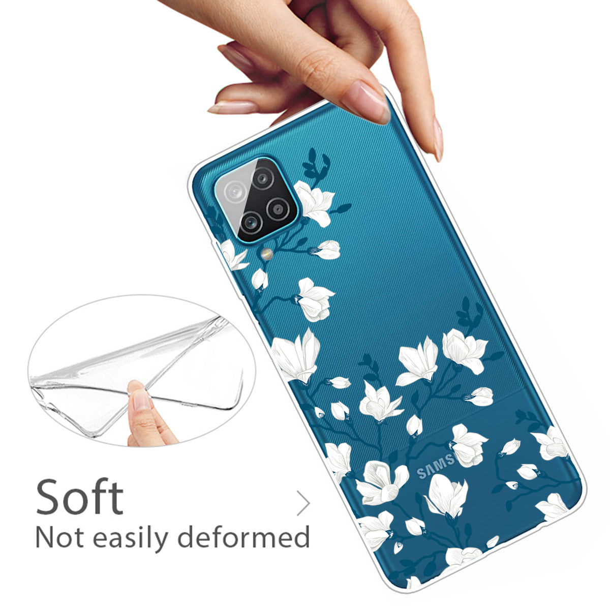 For Samsung Galaxy A12 Pattern Printing TPU Phone Protective Cover