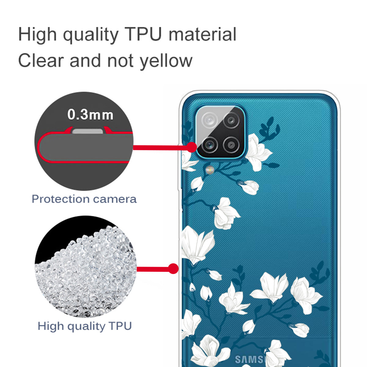 For Samsung Galaxy A12 Pattern Printing TPU Phone Protective Cover