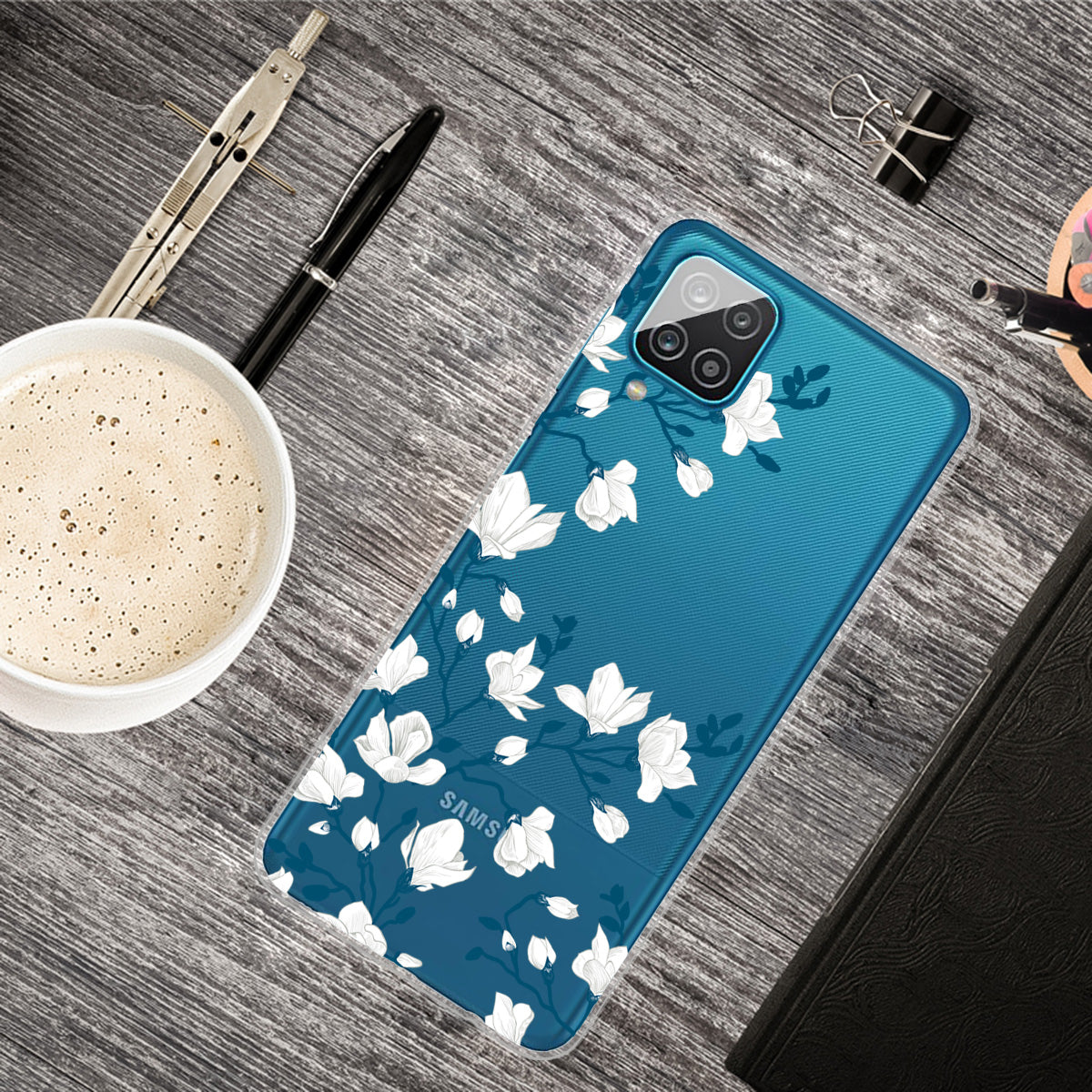 For Samsung Galaxy A12 Pattern Printing TPU Phone Protective Cover
