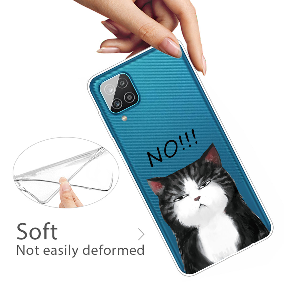 For Samsung Galaxy A12 Pattern Printing TPU Phone Protective Cover
