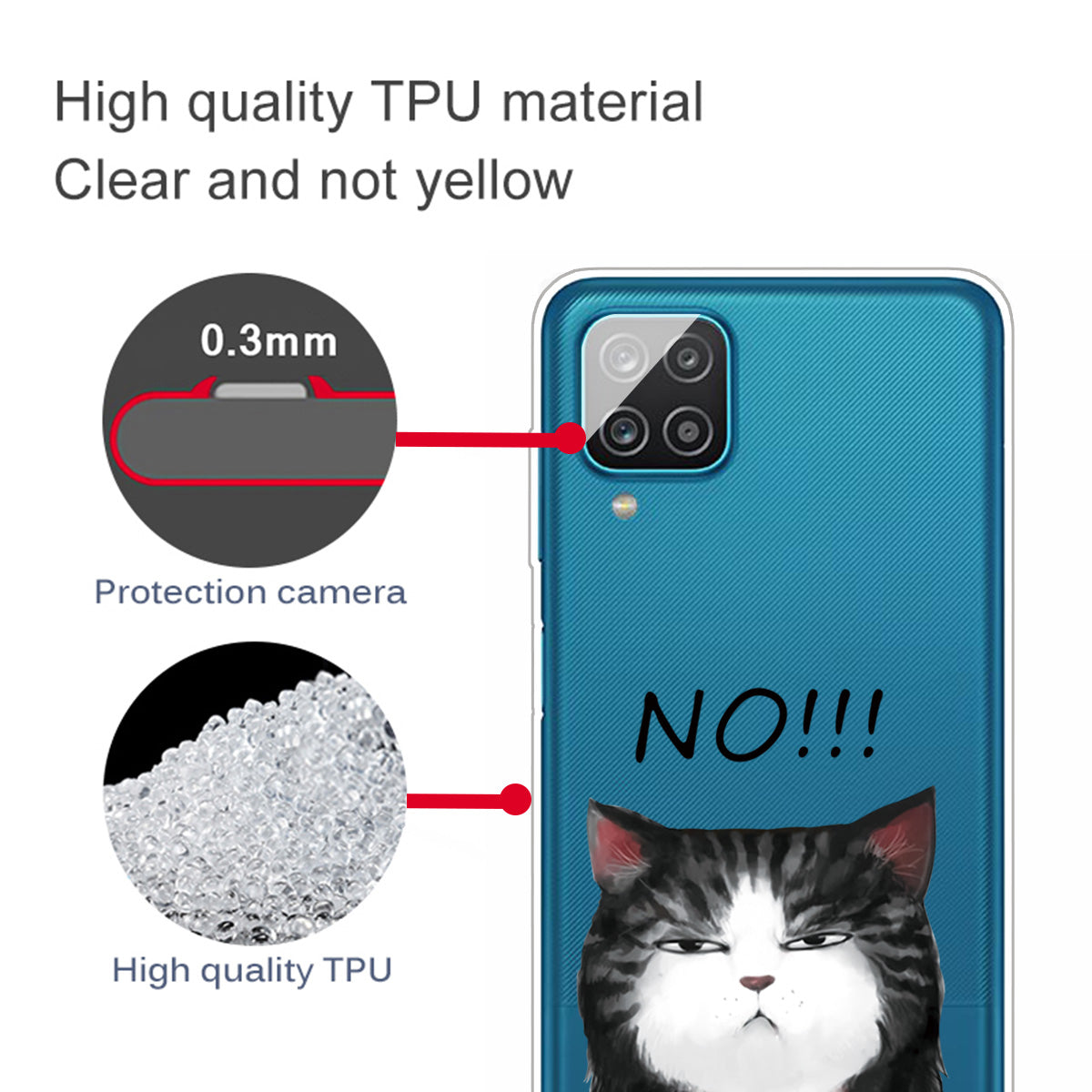 For Samsung Galaxy A12 Pattern Printing TPU Phone Protective Cover