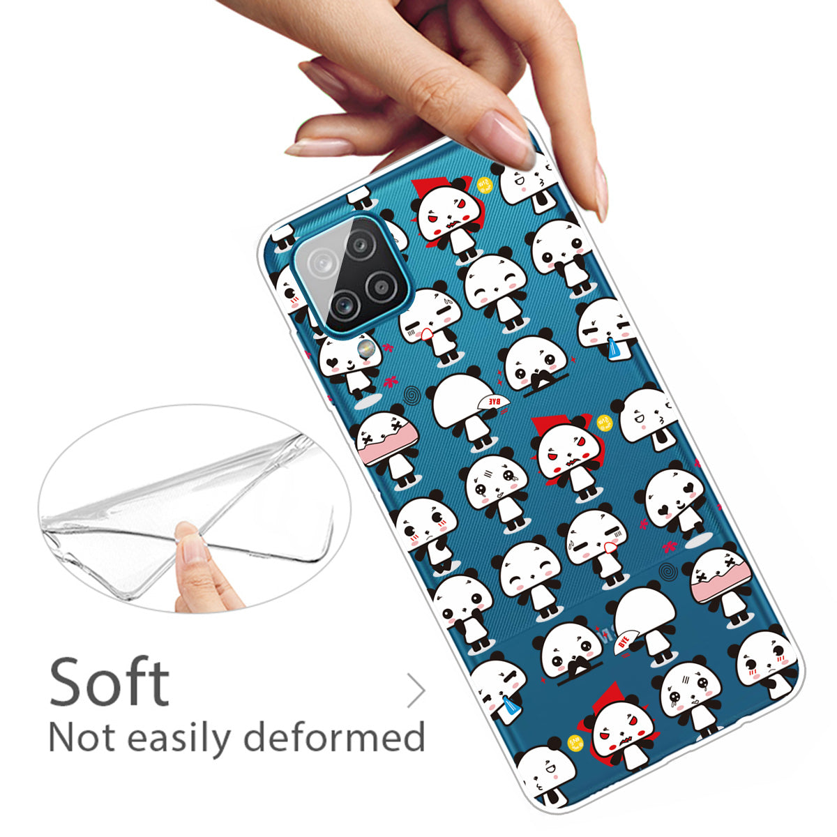 For Samsung Galaxy A12 Pattern Printing TPU Phone Protective Cover