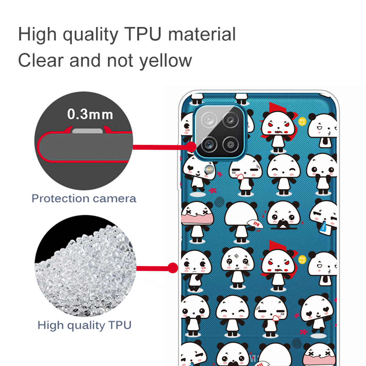 For Samsung Galaxy A12 Pattern Printing TPU Phone Protective Cover