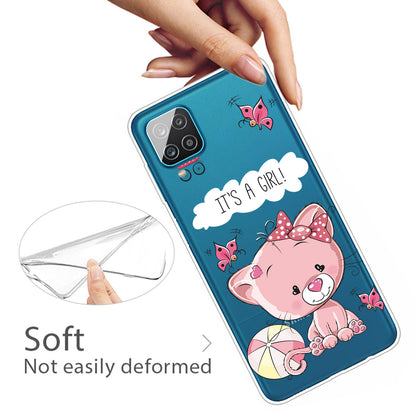 For Samsung Galaxy A12 Pattern Printing TPU Phone Protective Cover