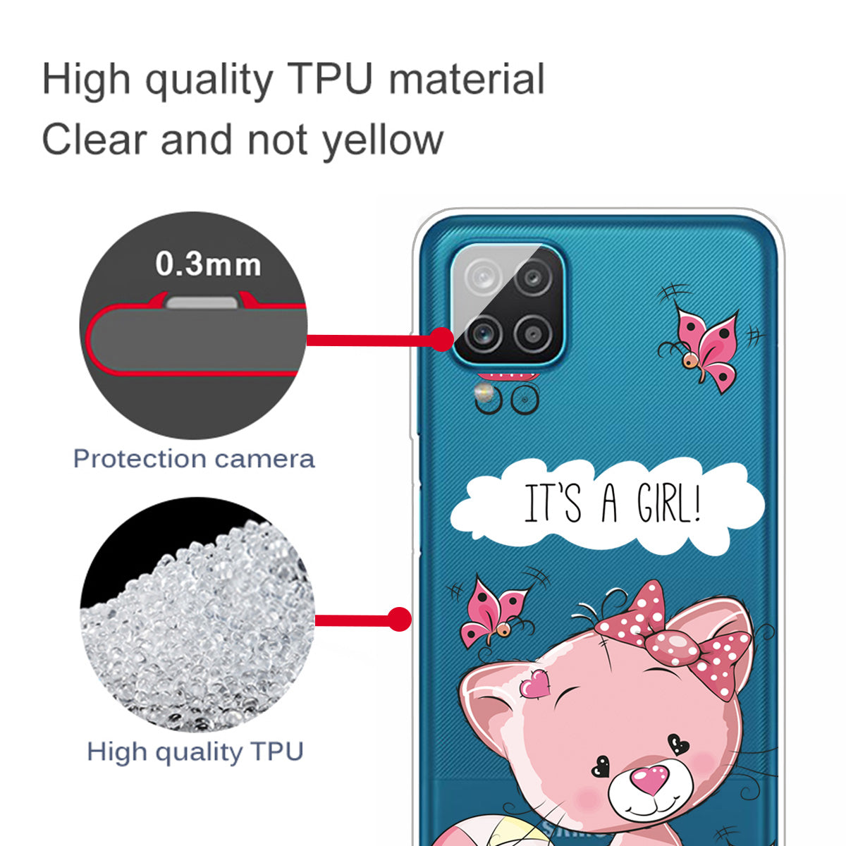 For Samsung Galaxy A12 Pattern Printing TPU Phone Protective Cover