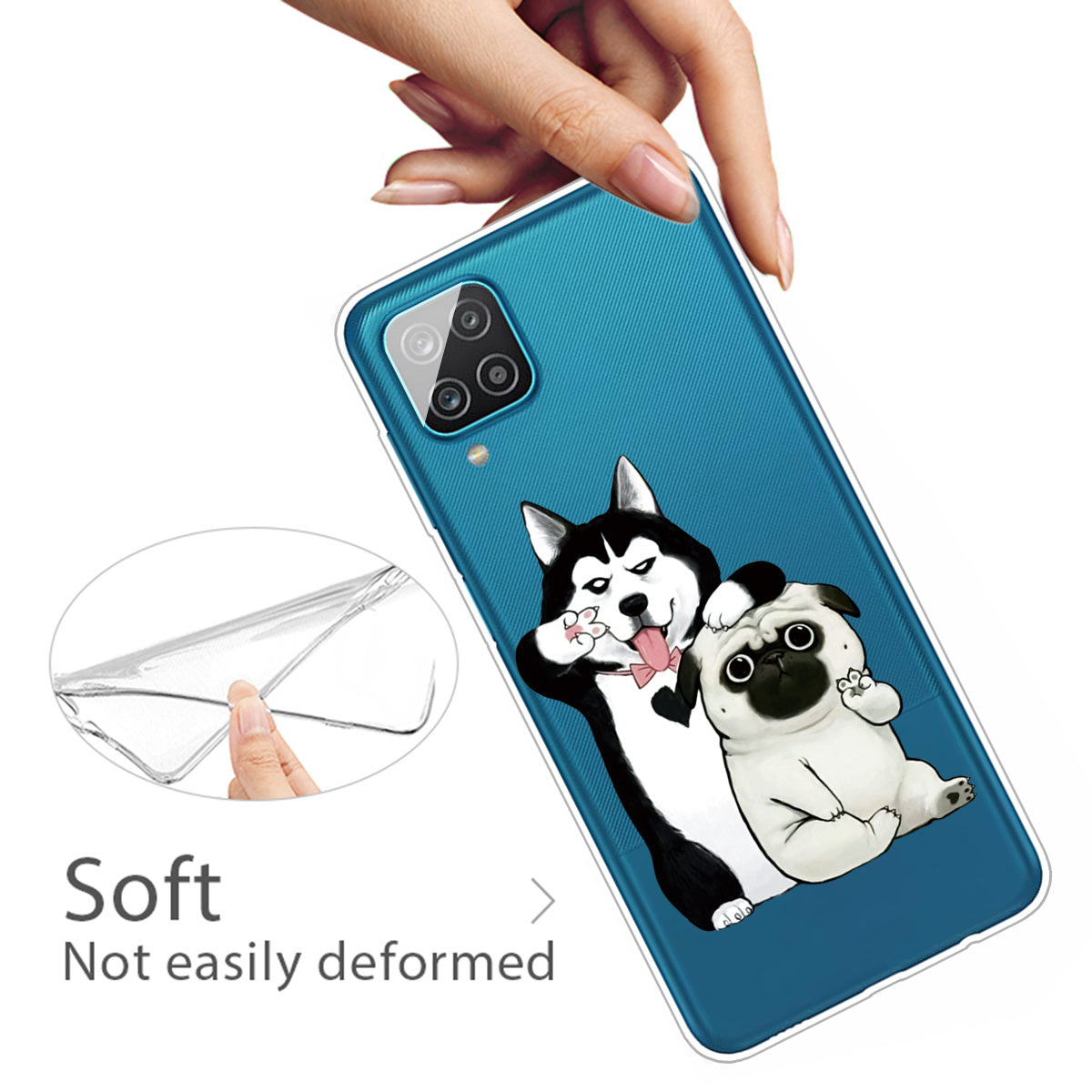 For Samsung Galaxy A12 Pattern Printing TPU Phone Protective Cover