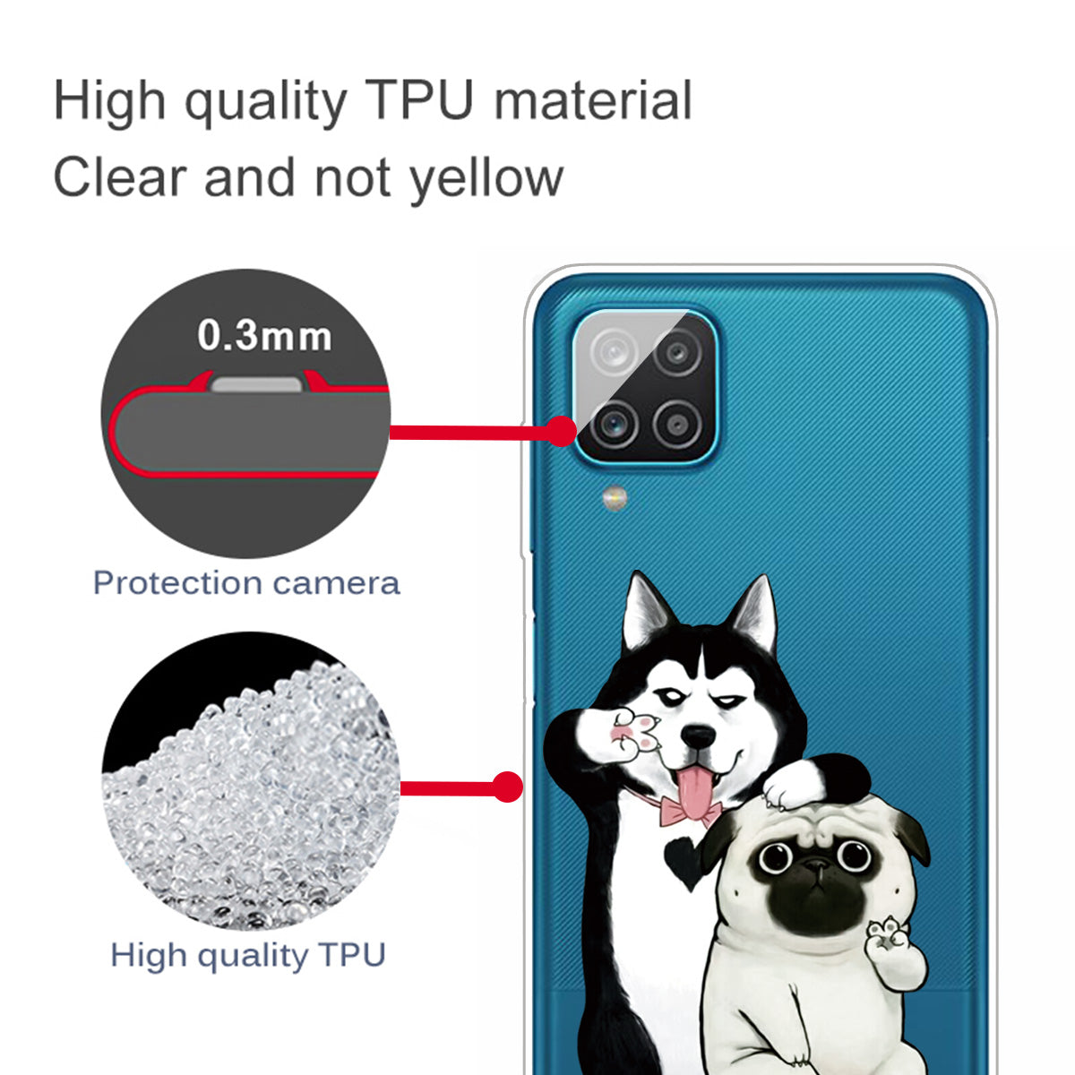 For Samsung Galaxy A12 Pattern Printing TPU Phone Protective Cover