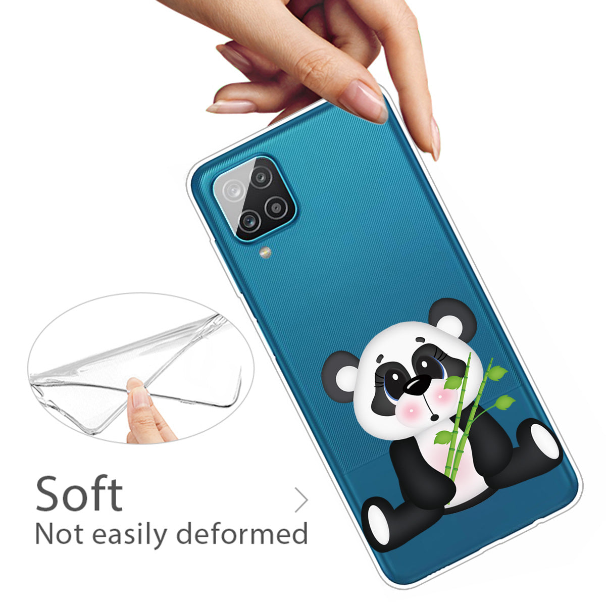 For Samsung Galaxy A12 Pattern Printing TPU Phone Protective Cover