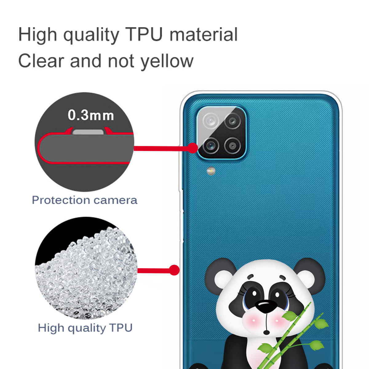 For Samsung Galaxy A12 Pattern Printing TPU Phone Protective Cover