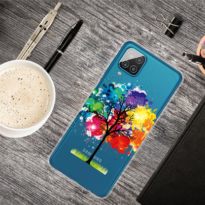 For Samsung Galaxy A12 Pattern Printing TPU Phone Protective Cover