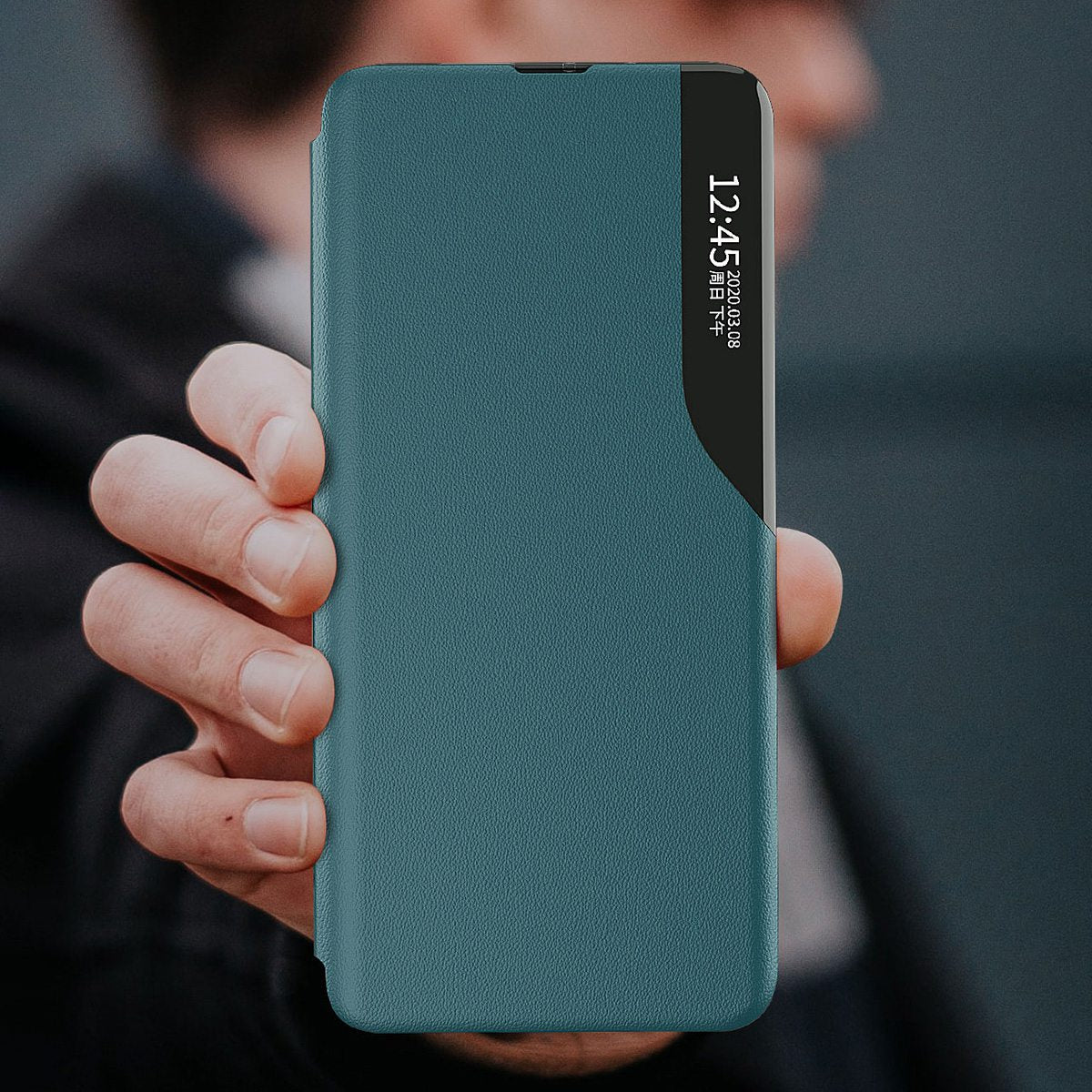 Multi-Color View Window Leather Phone Flip Stand Case Auto-Absorbed Cover for Samsung Galaxy A32 5G / M32 5G