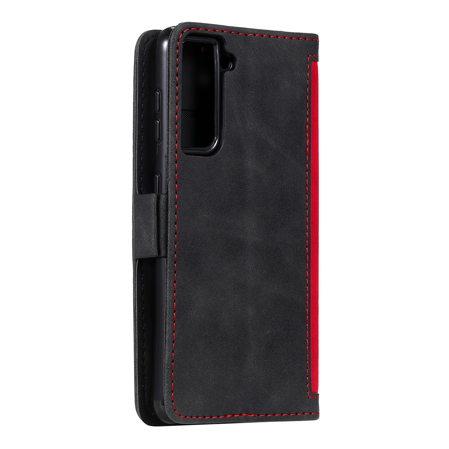 Retro Style Splicing Leather Cover for Samsung Galaxy S21 4G/5G Wallet Case