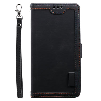 Retro Style Splicing Leather Cover for Samsung Galaxy S21 4G/5G Wallet Case