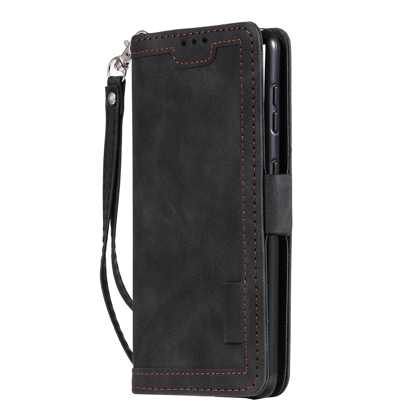 Retro Style Splicing Leather Cover for Samsung Galaxy S21 4G/5G Wallet Case