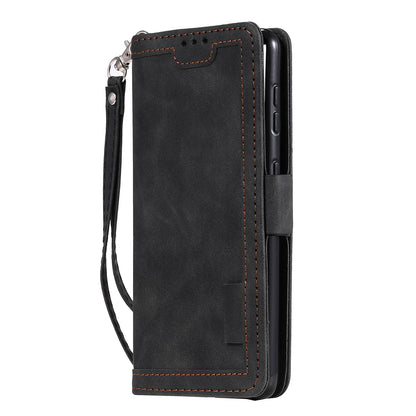 Retro Style Splicing Leather Cover for Samsung Galaxy S21 4G/5G Wallet Case