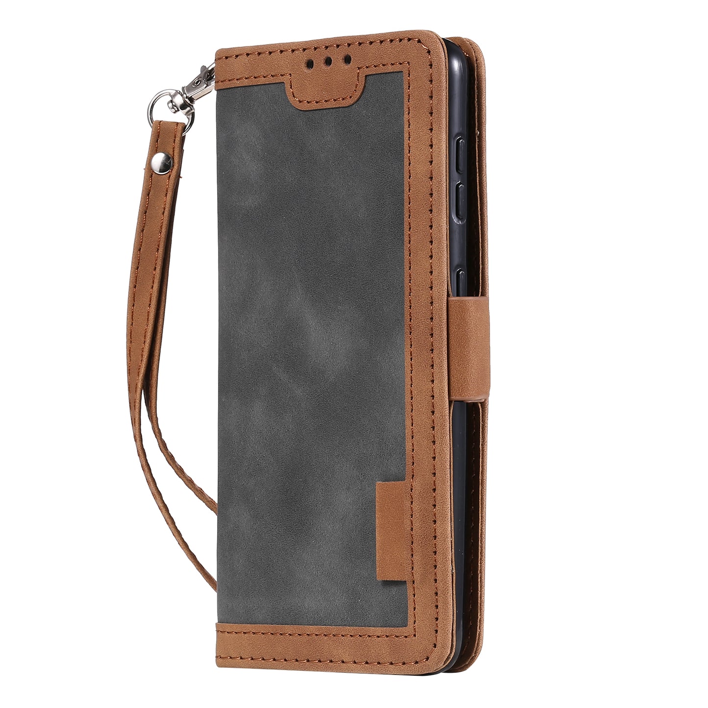 Retro Style Splicing Leather Cover for Samsung Galaxy S21 4G/5G Wallet Case