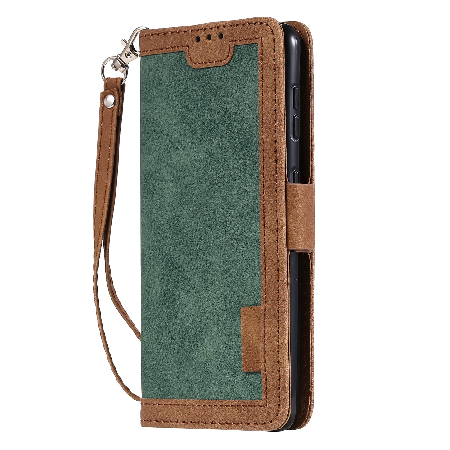 Retro Style Splicing Leather Cover for Samsung Galaxy S21 4G/5G Wallet Case