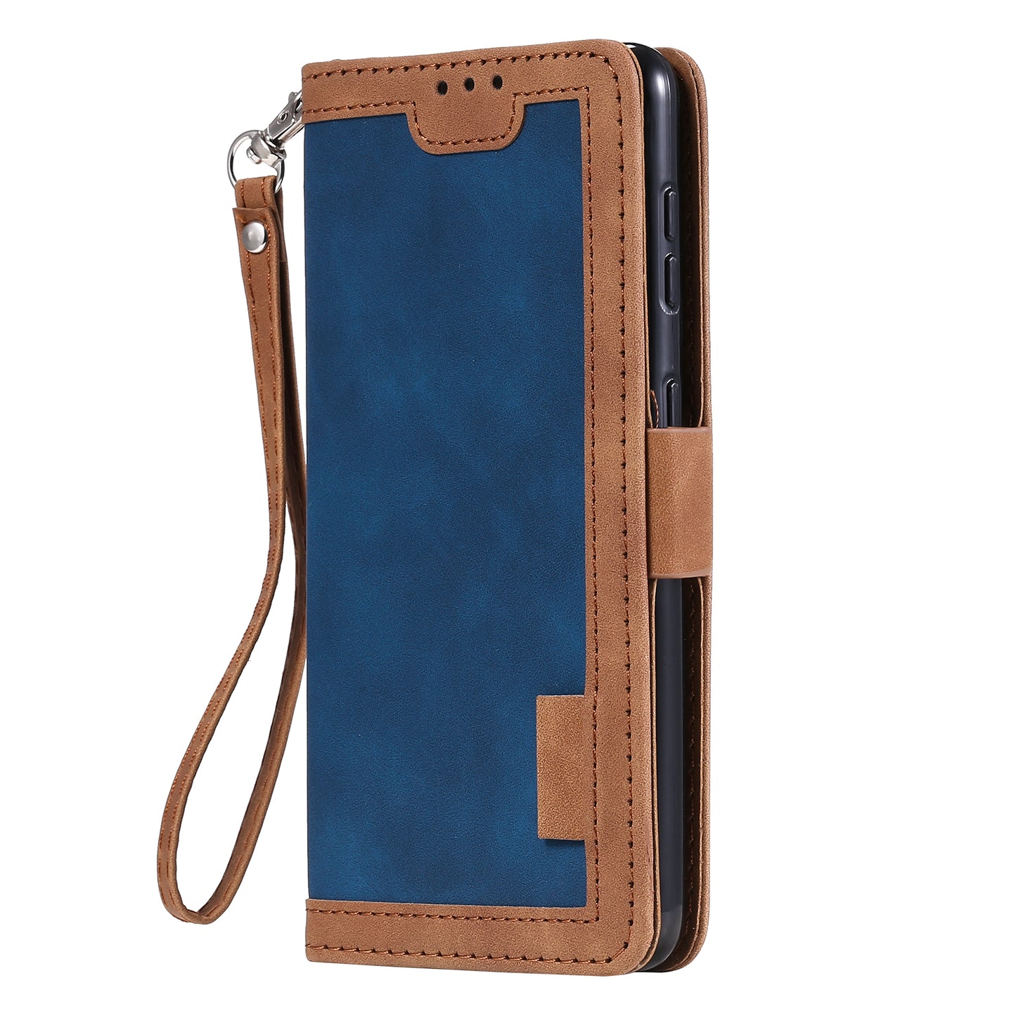 Retro Style Splicing Leather Cover for Samsung Galaxy S21 4G/5G Wallet Case