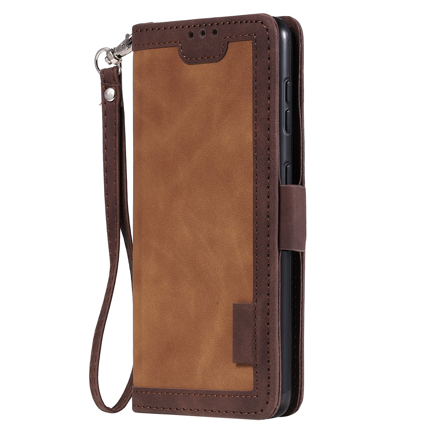 Retro Style Splicing Leather Cover for Samsung Galaxy S21 4G/5G Wallet Case