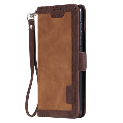 Retro Style Splicing Leather Cover for Samsung Galaxy S21 4G/5G Wallet Case