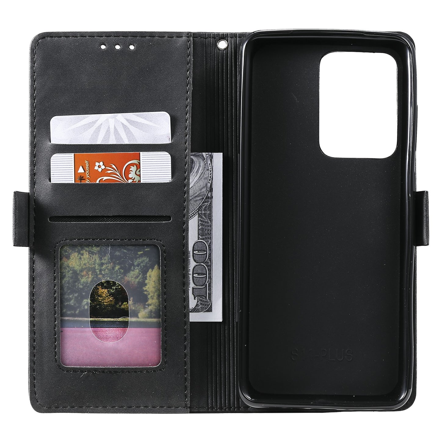 Retro Style Splicing Leather Cover for Samsung Galaxy S21 Ultra 5G Stand Case with Lanyard