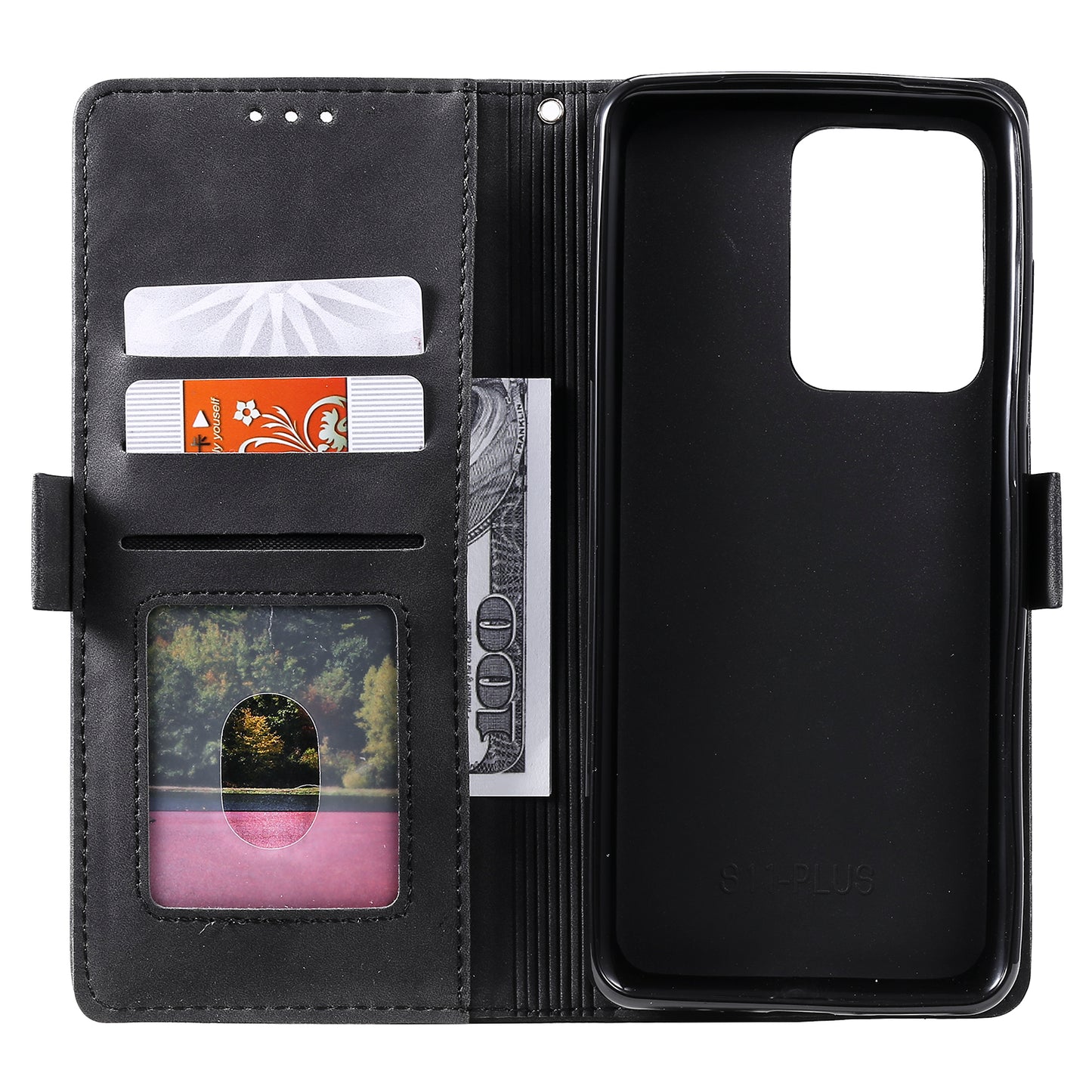 Retro Style Splicing Leather Cover for Samsung Galaxy S21 Ultra 5G Stand Case with Lanyard