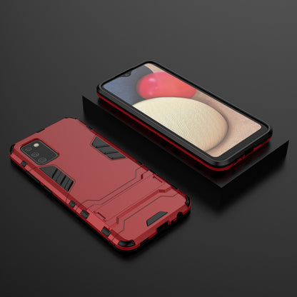 2 in 1 Kickstand Case PC + TPU Combo Phone Shell for Samsung Galaxy A02s (166.5x75.9x9.2mm)