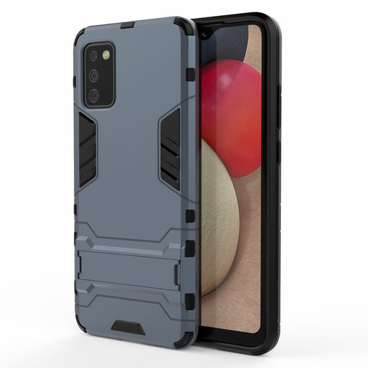 2 in 1 Kickstand Case PC + TPU Combo Phone Shell for Samsung Galaxy A02s (166.5x75.9x9.2mm)