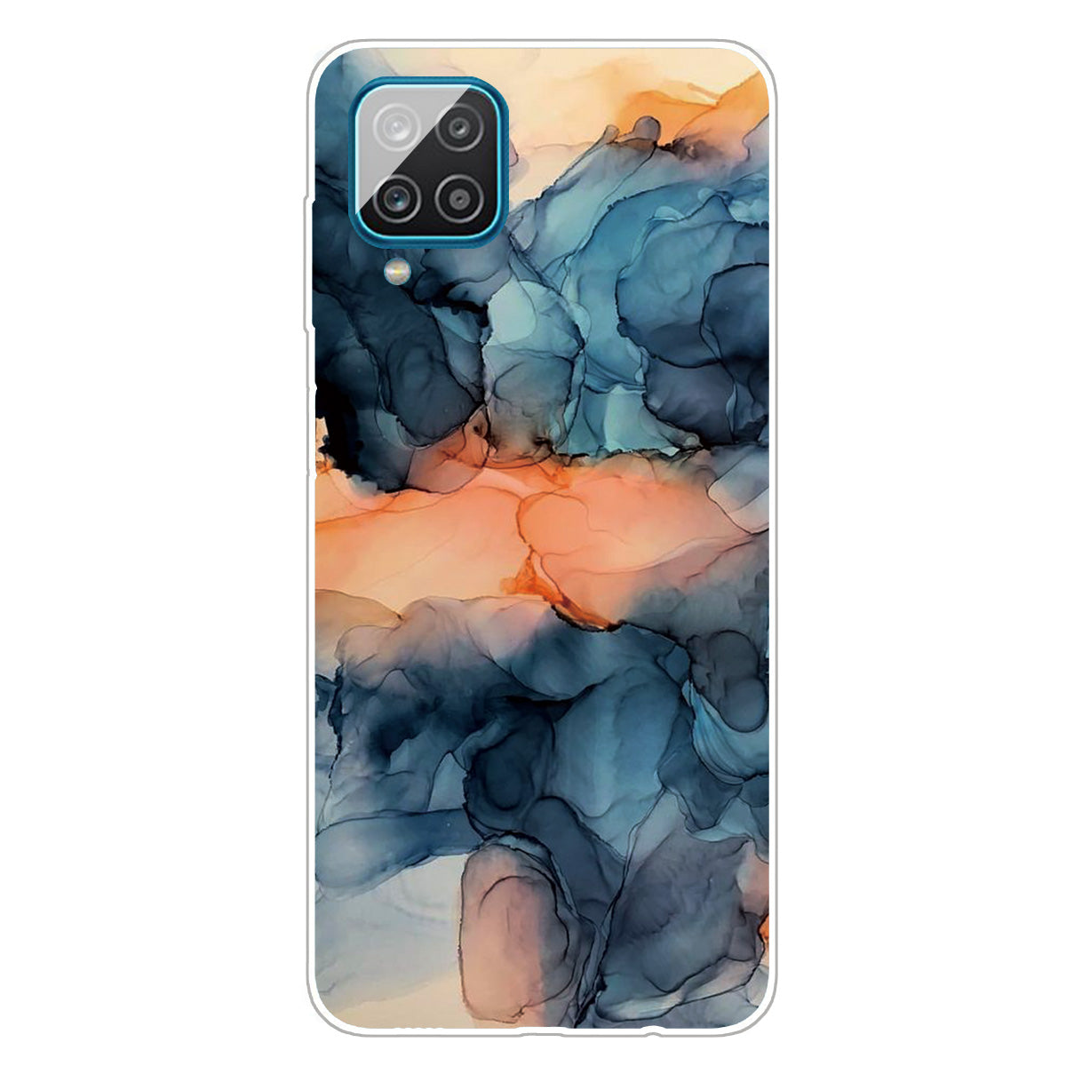 For Samsung Galaxy A12 Shockproof Anti-scratch Clear TPU Marble Pattern Printing Design Phone Cover Case