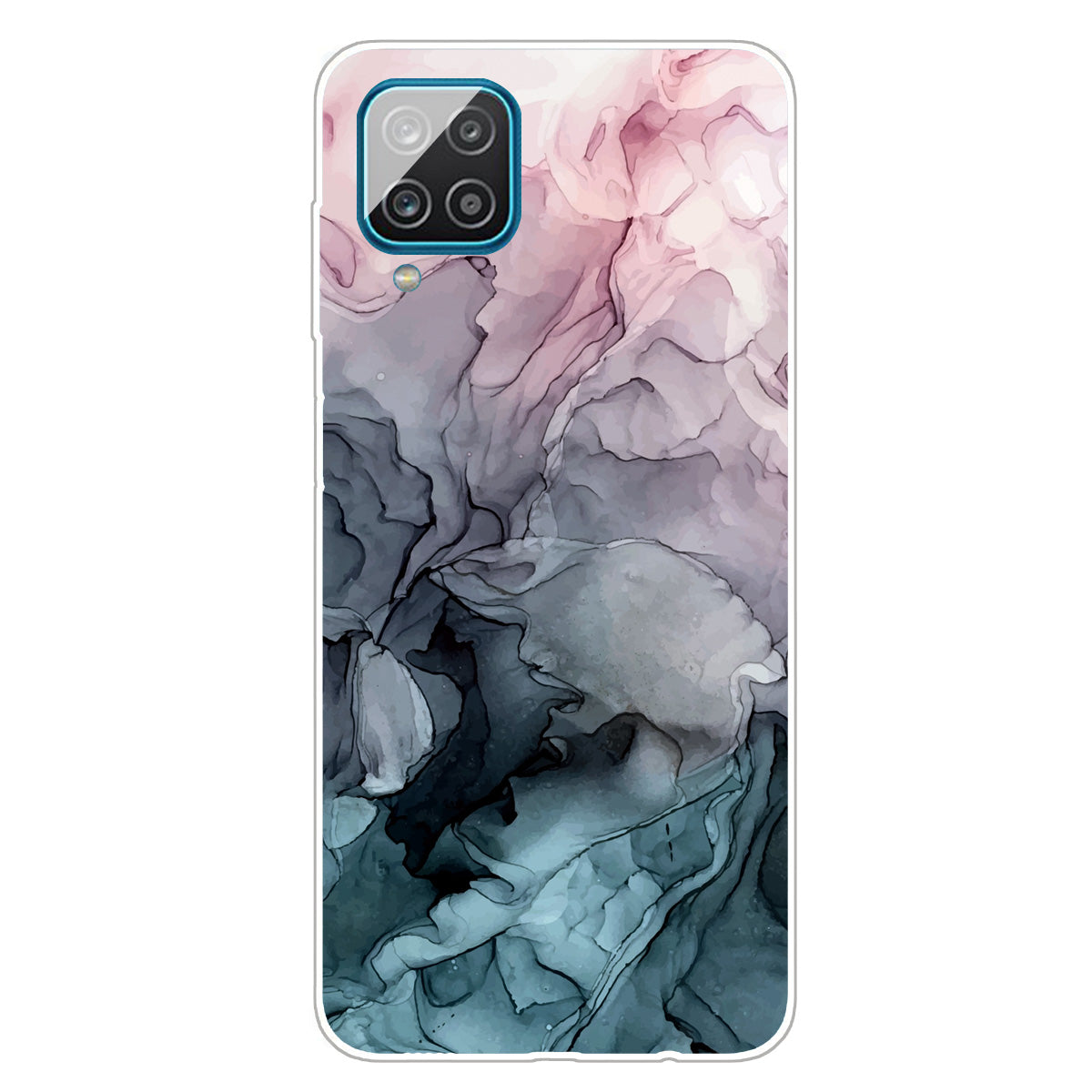 For Samsung Galaxy A12 Shockproof Anti-scratch Clear TPU Marble Pattern Printing Design Phone Cover Case